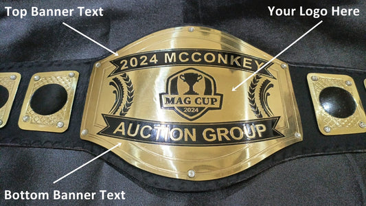 Custom Trophy Cup Logo Wrestling Championship Belt poshleathers-14b7
