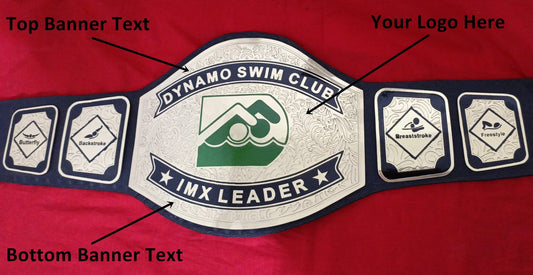Custom Name and Dynamo Swim Club Logo Wrestling Championship Belt - Customize Wrestling Belts