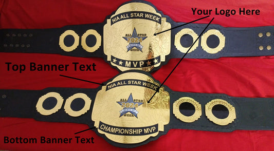 Custom Name and Star Logo Wrestling Championship Belt - Customize Wrestling Belts