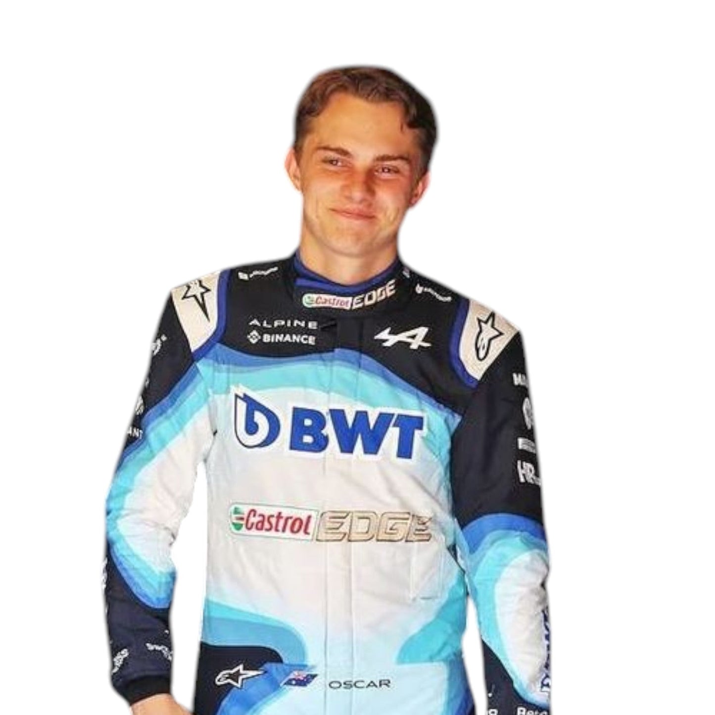 2022 Oscar Piastri BWT Alpine F1 Team Suit Ex Race Gear