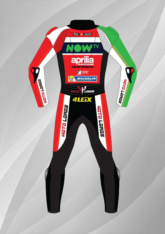 Aleix Espargaro Aprilia tuono v4 MotoGP 2018 Leather Race Suit MotoLords