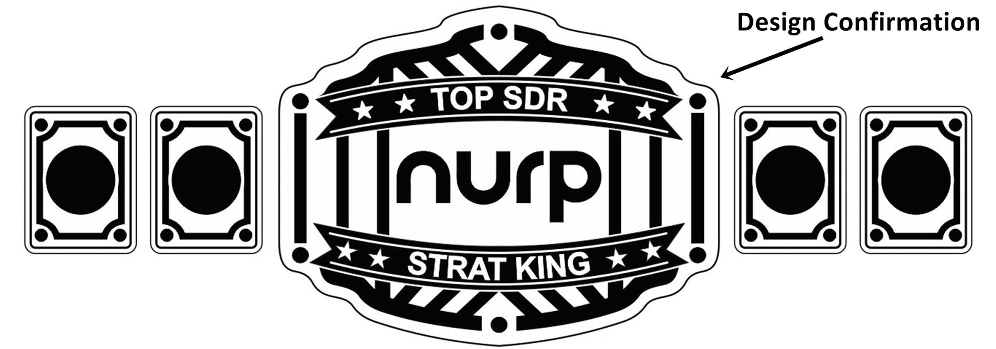 Custom Name and NURP Logo Wrestling Championship Belt poshleathers-14b7