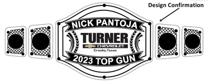 Custom Name and Turner Logo Wrestling Championship Belt poshleathers-14b7