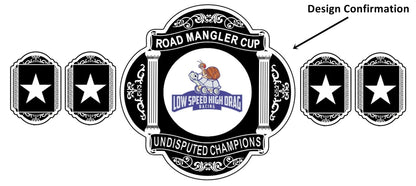 Custom Name and Turtle Logo Wrestling Championship Belt poshleathers-14b7