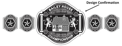 Custom Name and House Logo Wrestling Championship Belt poshleathers-14b7