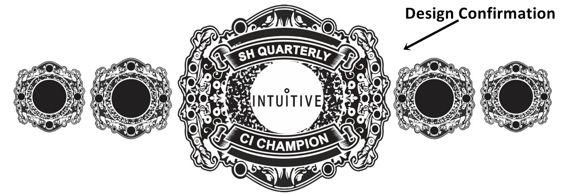 Custom Name and Intuitive Logo Wrestling Championship Belt poshleathers-14b7