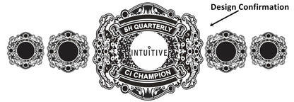 Custom Name and Intuitive Logo Wrestling Championship Belt poshleathers-14b7