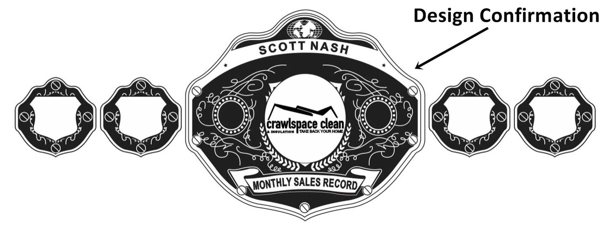Custom Monthly Sales Record  Wrestling Championship Belt poshleathers-14b7
