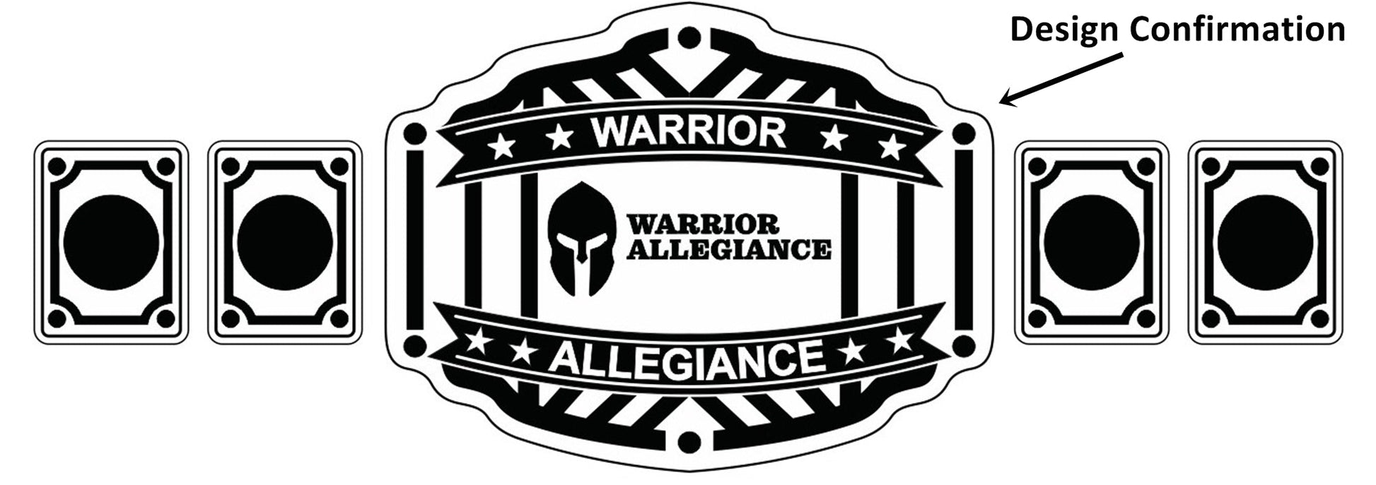 Custom Name and Warrior Allegiance Logo Wrestling Championship Belt poshleathers-14b7