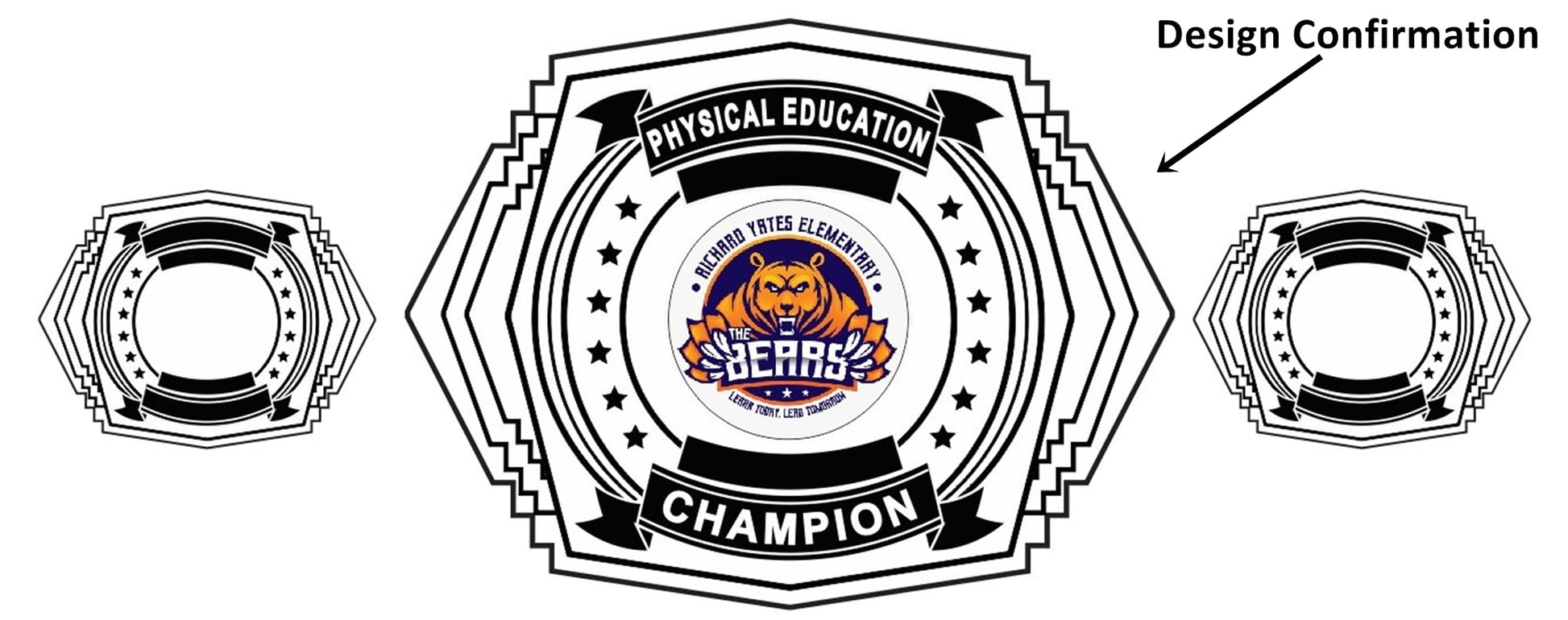 Custom Bear Logo Wrestling Championship Belt Customize Wrestling Belts