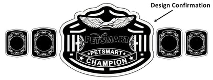 Custom Name and Pet Smart Logo Wrestling Championship Belt poshleathers-14b7