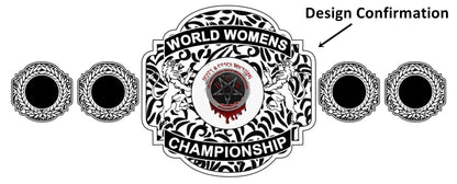 Custom World Womens Wrestling Championship Belt poshleathers-14b7