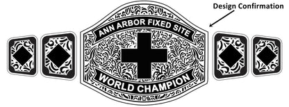 Custom Plus Sign Championship Belt poshleathers-14b7