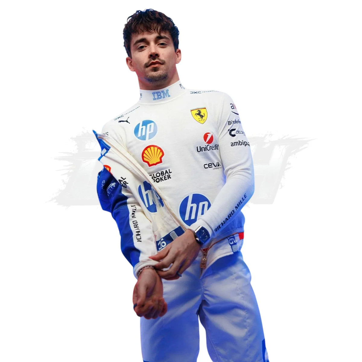 2025 Charles Leclerc Ferrari Racing Miami GP Race Suit DASH RACEGAER