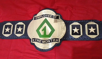 Custom Name and One Triangle Logo Wrestling Championship Belt poshleathers-14b7