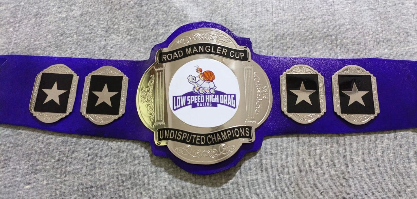 Custom Name and Turtle Logo Wrestling Championship Belt poshleathers-14b7