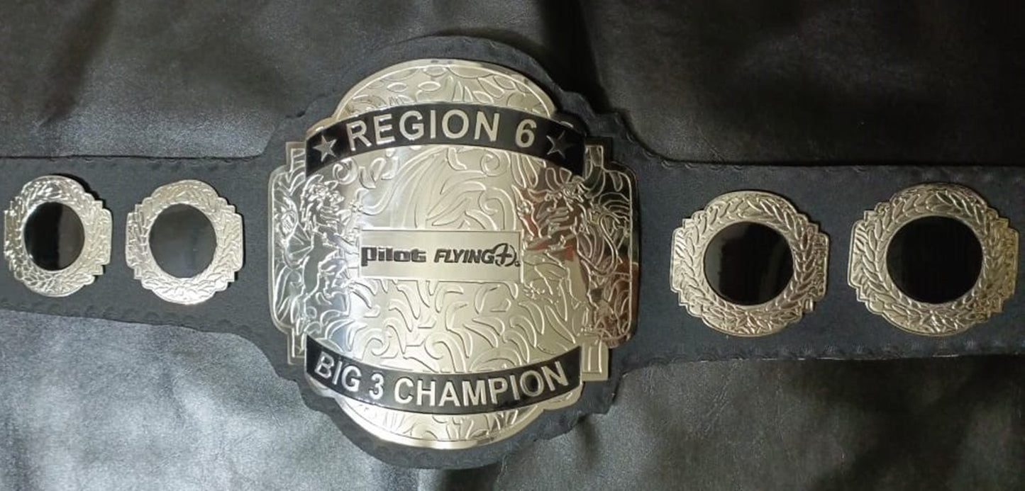 Custom Pilot Flying Logo Championship Belt poshleathers-14b7