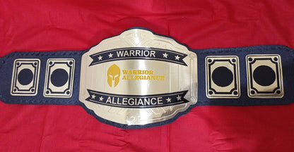 Custom Name and Warrior Allegiance Logo Wrestling Championship Belt poshleathers-14b7