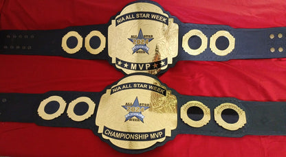 Custom Name and Star Logo Wrestling Championship Belt poshleathers-14b7