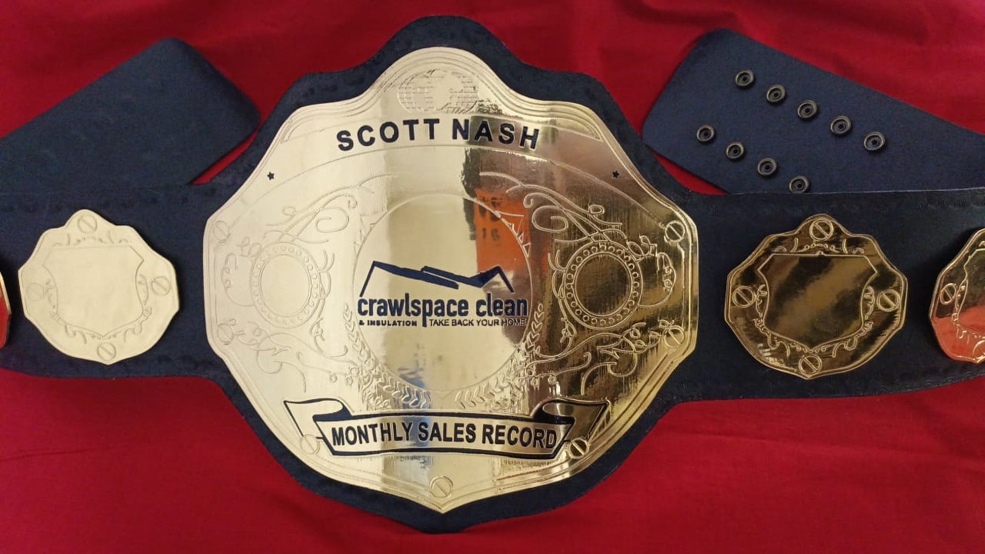 Custom Monthly Sales Record  Wrestling Championship Belt poshleathers-14b7