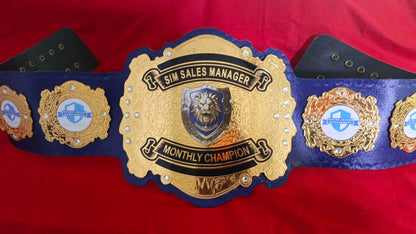 Custom Lion Wrestling Championship Belt - Ex Race Gear