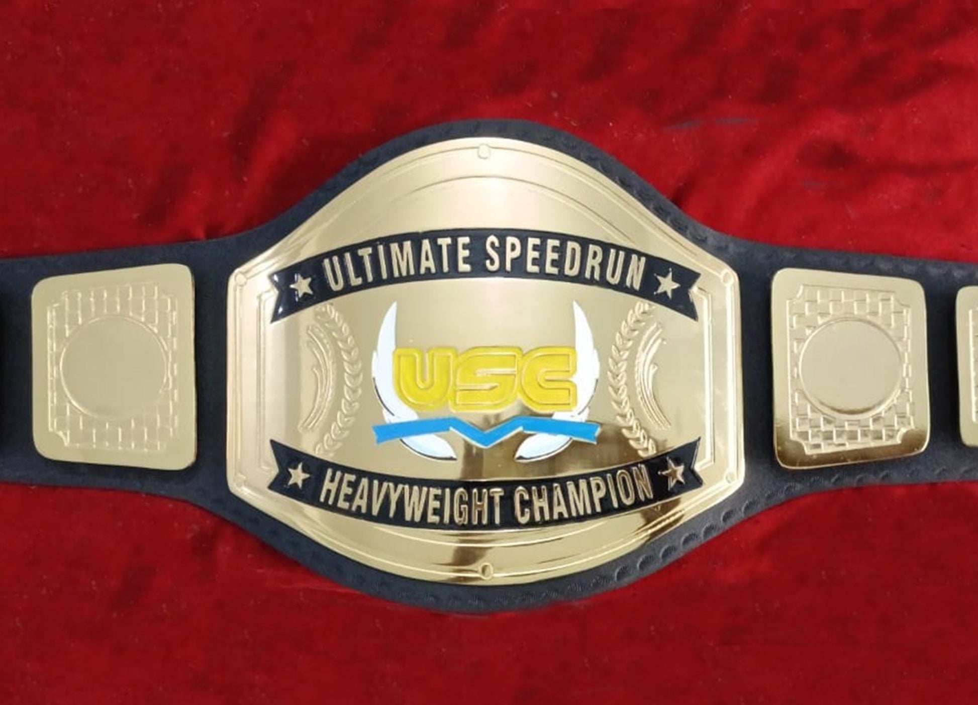 Custom Name and USC Logo Wrestling Championship Belt poshleathers-14b7