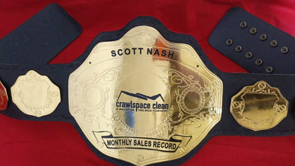 Custom Monthly Sales Record  Wrestling Championship Belt poshleathers-14b7