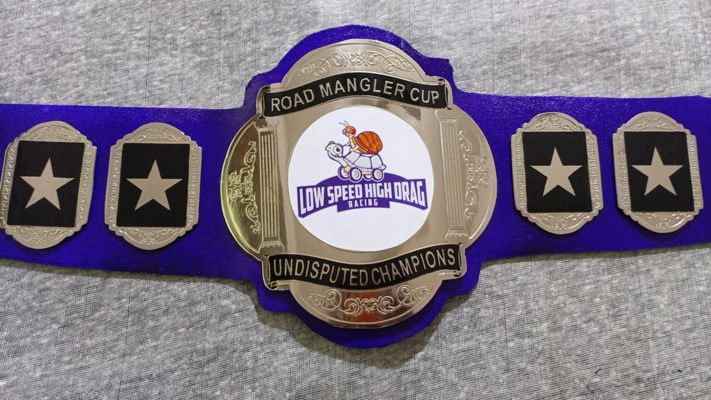 Custom Name and Turtle Logo Wrestling Championship Belt poshleathers-14b7
