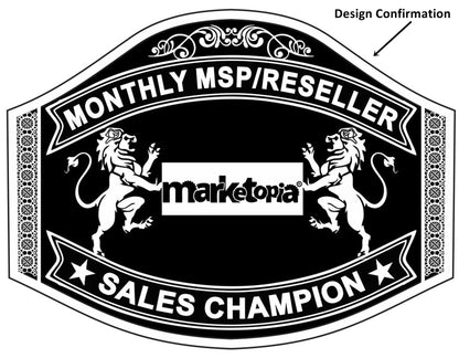 Custom Name and Marketopia Logo Wrestling Championship Belt poshleathers-14b7