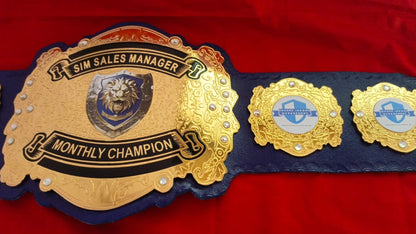 Custom Lion Wrestling Championship Belt- Ex Race Gear