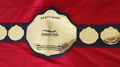 Custom Monthly Sales Record  Wrestling Championship Belt poshleathers-14b7