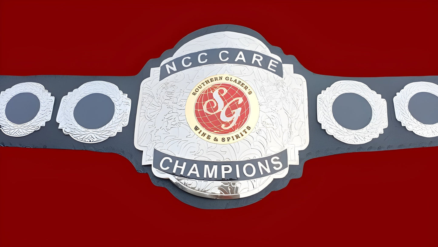Custom Name and SG World Logo Wrestling Championship Belt poshleathers-14b7