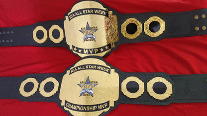 Custom Name and Star Logo Wrestling Championship Belt poshleathers-14b7
