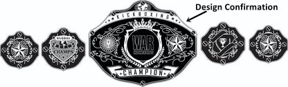 Custom Name and War Kick Boxing Logo Wrestling Championship Belt poshleathers-14b7