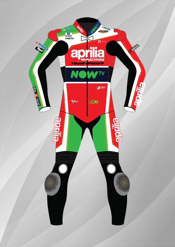 Aleix Espargaro Aprilia tuono v4 MotoGP 2018 Leather Race Suit MotoLords