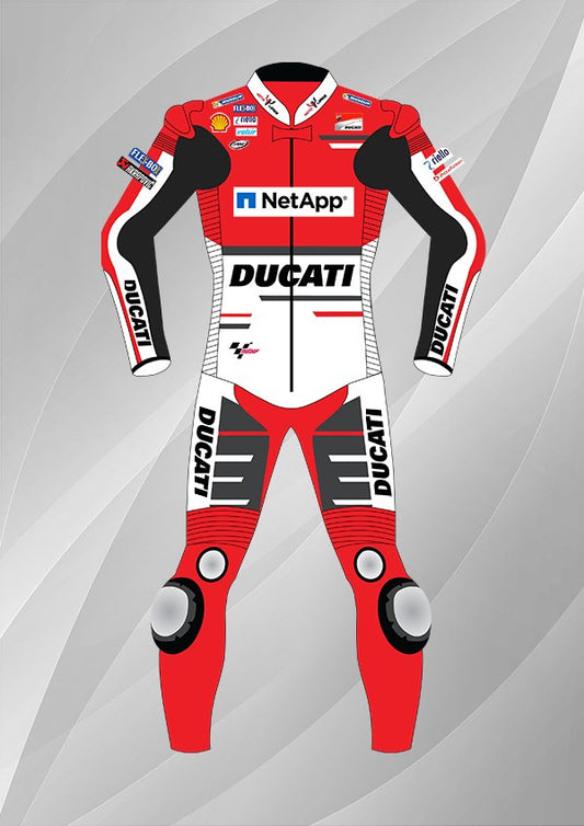 Andrea Dovizioso 2018 Ducati MotoGP Leather Race Suit MotoLords
