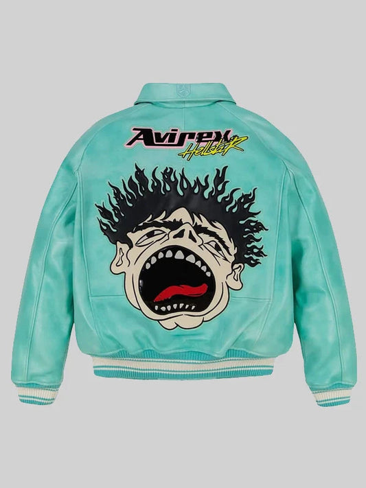 Hellstar x Avirex Leather Vintage Racing Jacket SHABA Collection