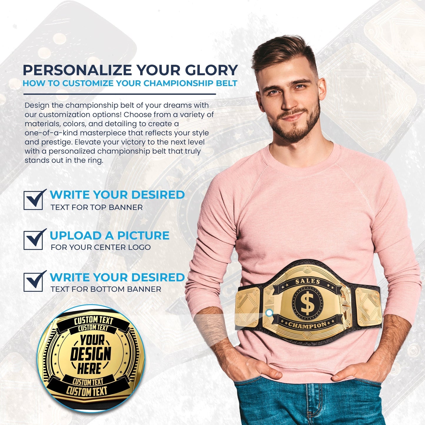 Personalized Championship Belts Customize Wrestling Belts