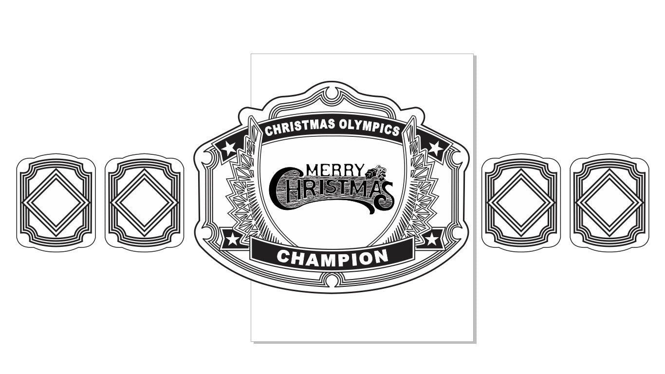 Christmas Championship Wrestling Belt 
 - Ex Race Gear