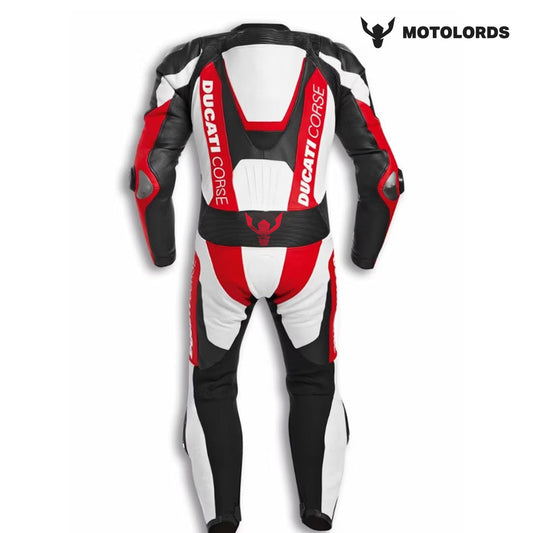Ducati Moto Lords Motorcycle Leather Racing Suit - Premium Cowhide/Alpinestars Inspired Design MotoLords