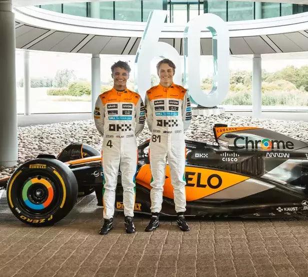 NEW MCLAREN SILVERSTONE OSCAR PIASTRI 2023 F1 TEAM RACE SUIT -  Ex Race Gear
