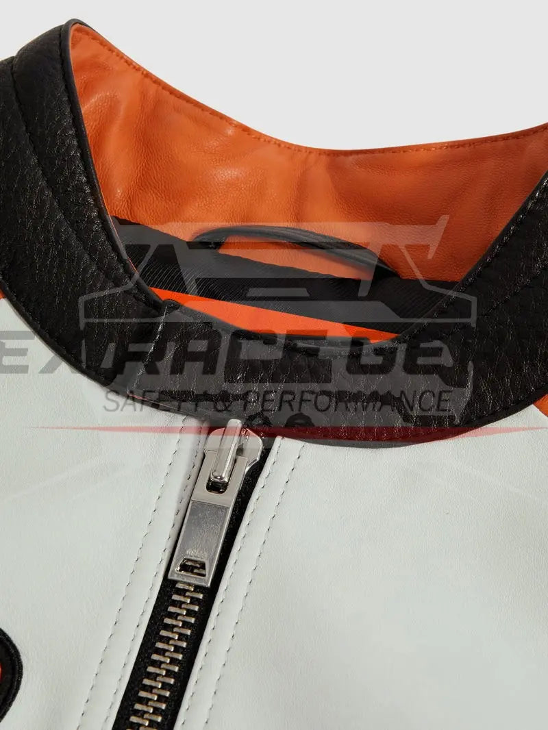 Reiss x McLaren F1 - Peak Colourblock Leather Biker Jacket -  Ex Race Gear 