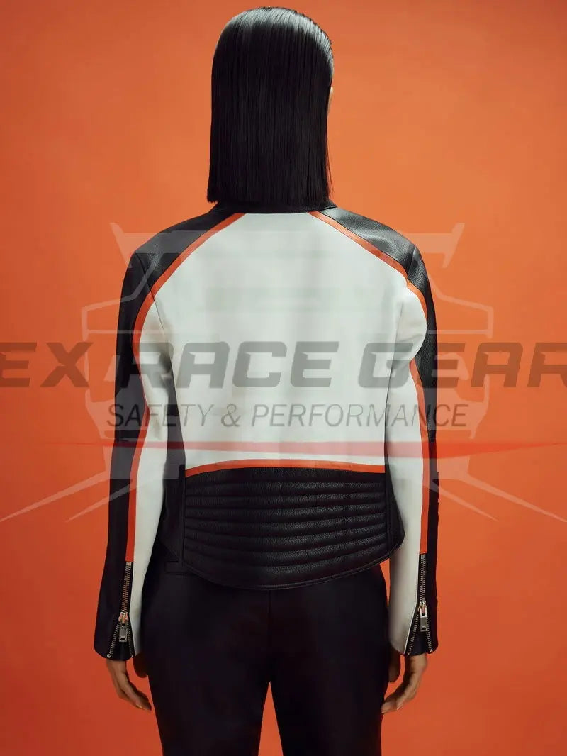 Reiss x McLaren F1 - Peak Colourblock Leather Biker Jacket -  Ex Race Gear 