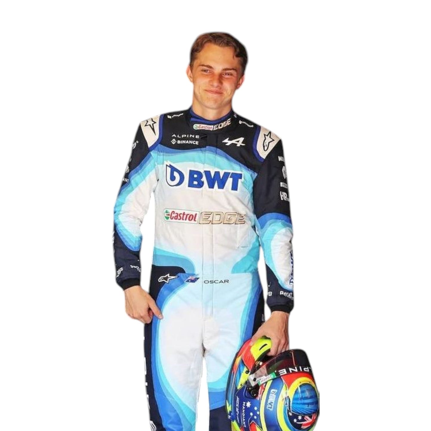 2022 Oscar Piastri BWT Alpine F1 Team Suit Ex Race Gear