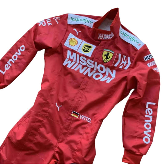 Sebastin Vettel 2019 MISSION WINNOW Replica Race Suit - Speedxcrafts