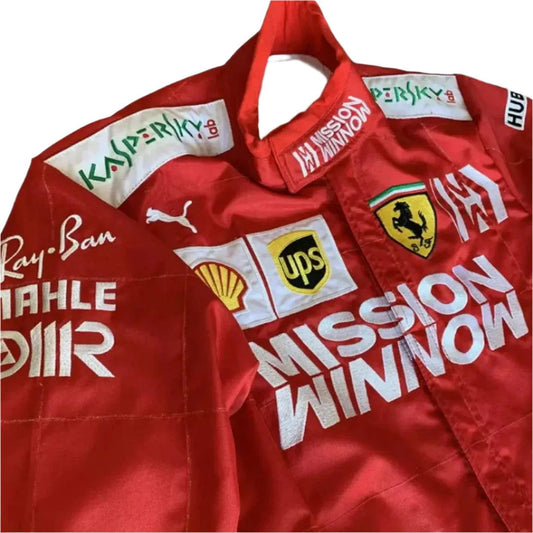 Sebastin Vettel 2019 MISSION WINNOW Replica Race Suit - Speedxcrafts