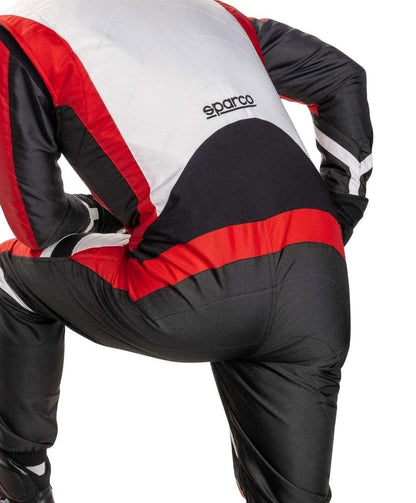 Sparco X-Light KS-7 Replica Kart Suit - Black/Grey Lightweight Racing - Speedxcrafts