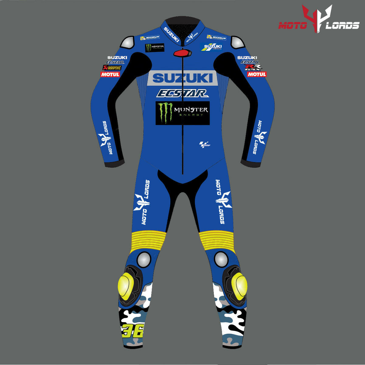 Suzuki Ecstar Joan Mir MotoGP 2021 Leather Racing Suit MotoLords