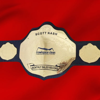 Custom Monthly Sales Record  Wrestling Championship Belt poshleathers-14b7