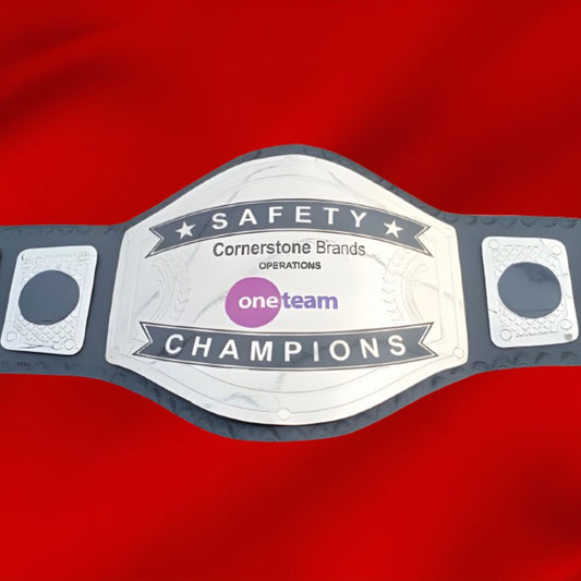Custom Name and One Team Logo Wrestling Championship Belt poshleathers-14b7